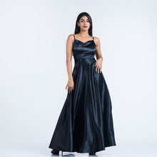 Load image into Gallery viewer, Tie Back Satin Evening Gown