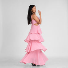 Load image into Gallery viewer, Tiered Side Cut-Out Evening Gown