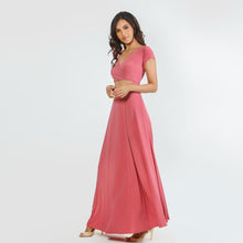 Load image into Gallery viewer, Wrap Top Tie Back Evening Gown