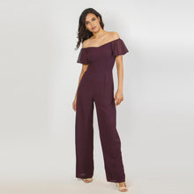 Load image into Gallery viewer, Off Shoulder Frill Sleeve Jumpsuit
