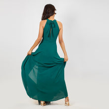 Load image into Gallery viewer, Open Back Halter Tie Evening Gown