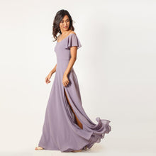 Load image into Gallery viewer, Off Shoulder Frill Sleeve Evening Gown