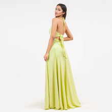 Load image into Gallery viewer, Halter Tie Back Evening Dress w/o Slits