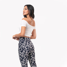 Load image into Gallery viewer, Floral High Waisted Ankle Pants