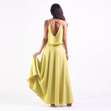 Load image into Gallery viewer, Frill Open Back Evening Gown
