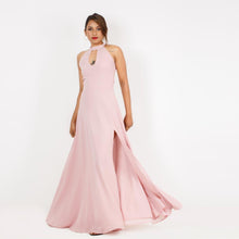 Load image into Gallery viewer, Open Back Halter Tie Evening Gown