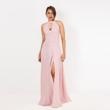 Load image into Gallery viewer, Open Back Halter Tie Evening Gown