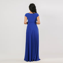 Load image into Gallery viewer, Wrap Top Tie Back Evening Gown