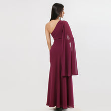 Load image into Gallery viewer, One Shoulder Flared Sleeve Evening Gown
