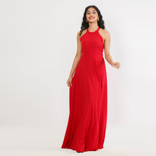 Load image into Gallery viewer, High Neck Open Back Evening Gown