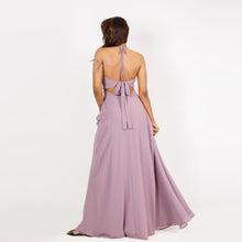 Load image into Gallery viewer, Halter Tie Back Evening Dress w/o Slits