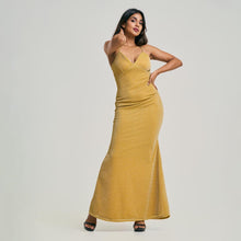 Load image into Gallery viewer, V Neck Fishtail Evening Gown
