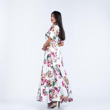 Load image into Gallery viewer, Boat Neck Butterfly Sleeve Satin Evening Gown
