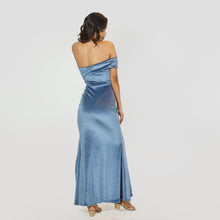 Load image into Gallery viewer, Velvet One Arm Off The Shoulder Eveningwear
