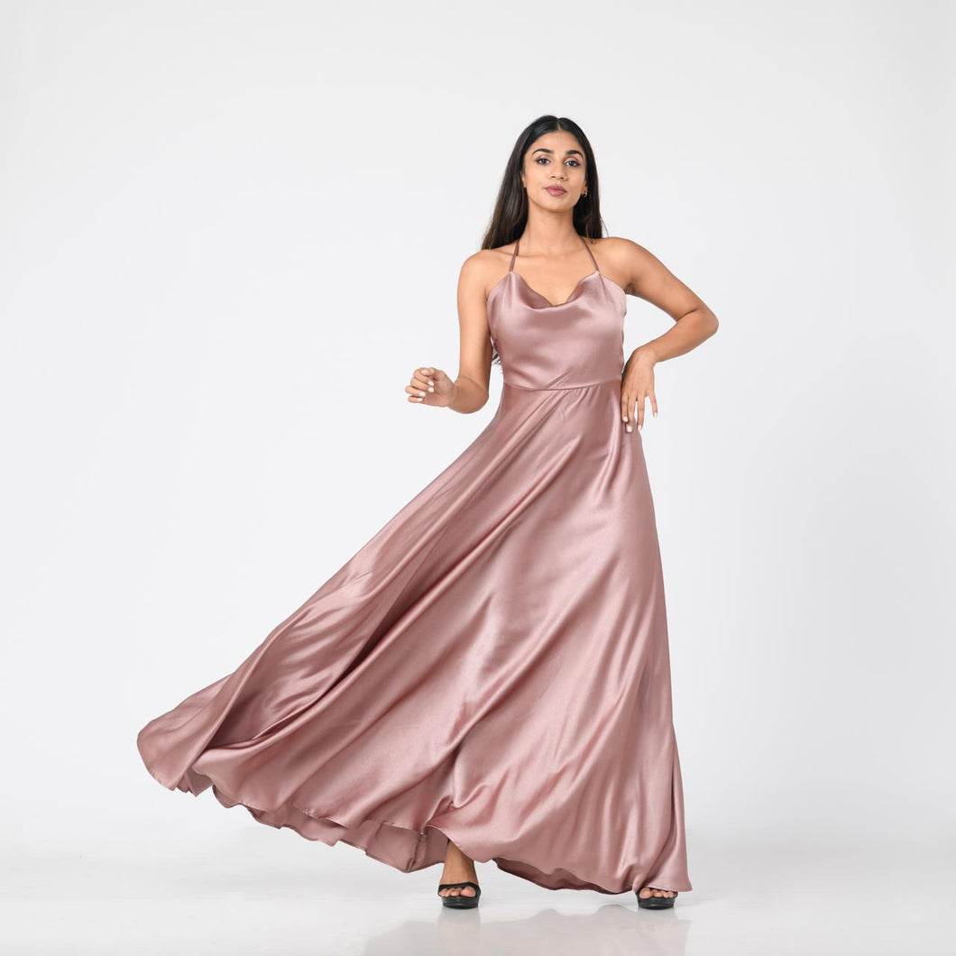 Halter Tie Evening Gown