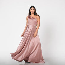 Load image into Gallery viewer, One Shoulder Satin Evening Gown
