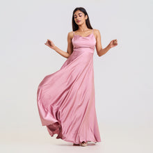 Load image into Gallery viewer, Tie Back Satin Evening Gown
