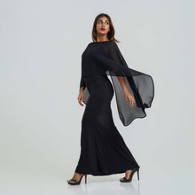 Load image into Gallery viewer, Chiffon Shawl Fishtail Evening Gown
