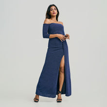 Load image into Gallery viewer, Off Shoulder Draped Evening Gown
