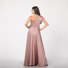 Load image into Gallery viewer, One Shoulder Satin Evening Gown
