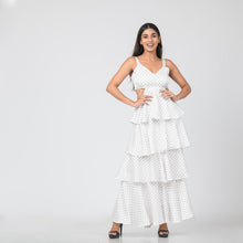 Load image into Gallery viewer, Tiered Side Cut-Out Pattern Evening Gown
