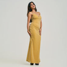 Load image into Gallery viewer, V Neck Fishtail Evening Gown
