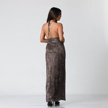 Load image into Gallery viewer, Plunge Halter Tie Evening Gown
