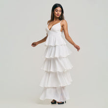 Load image into Gallery viewer, Tiered V Neck Chiffon Evening Gown
