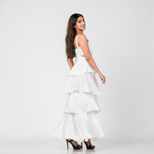 Load image into Gallery viewer, Tiered Side Cut-Out Pattern Evening Gown
