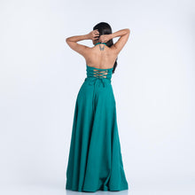 Load image into Gallery viewer, Halter Crop Top &amp; Flared Skirt Set
