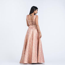 Load image into Gallery viewer, Jacquard Crop Top &amp; Flared Skirt Set
