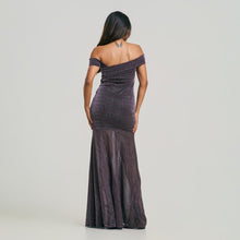 Load image into Gallery viewer, Off Shoulder Bodycon Frill Bottom Evening Gown
