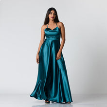 Load image into Gallery viewer, Halter Tie Evening Gown
