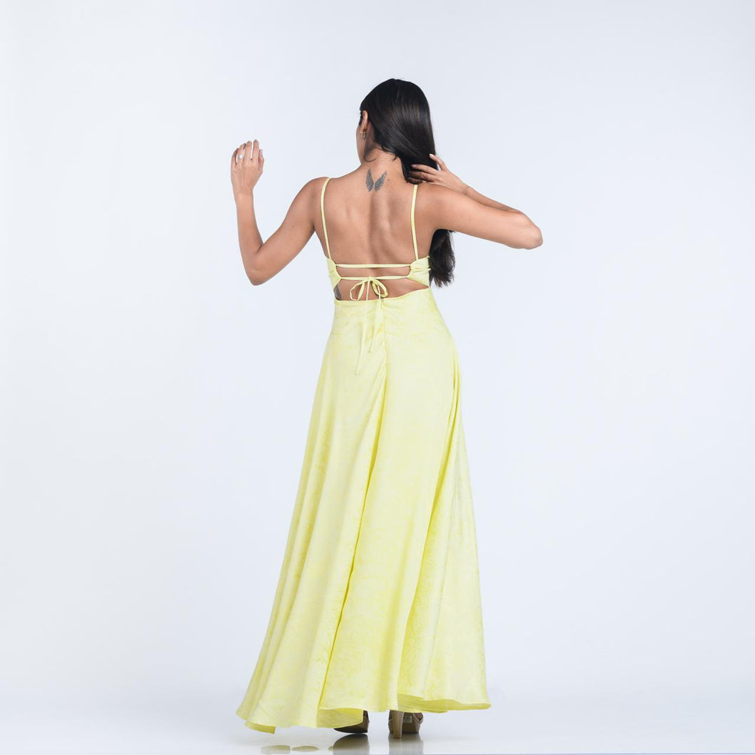 Tie Back Evening Gown