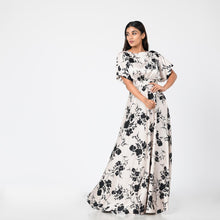 Load image into Gallery viewer, Boat Neck Butterfly Sleeve Evening Gown
