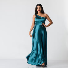 Load image into Gallery viewer, One Shoulder Satin Evening Gown
