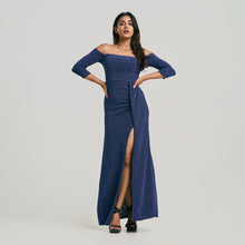Load image into Gallery viewer, Off Shoulder Draped Evening Gown

