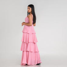Load image into Gallery viewer, Tiered Side Cut-Out Evening Dress
