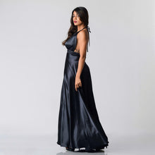 Load image into Gallery viewer, Grecian Plunge Halter Evening Gown

