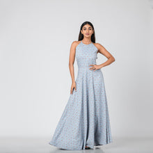 Load image into Gallery viewer, High Neck Tie Back Floral Maxi
