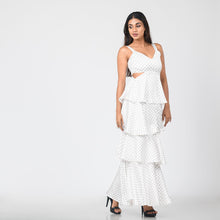 Load image into Gallery viewer, Tiered Side Cut-Out Pattern Evening Gown
