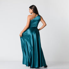 Load image into Gallery viewer, One Shoulder Satin Evening Gown
