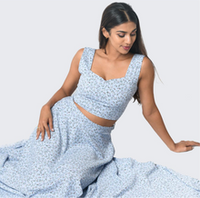 Load image into Gallery viewer, Floral Crop Top &amp; Flared Skirt Set
