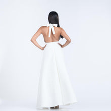 Load image into Gallery viewer, Grecian Plunge Halter w/ Wide Straps Evening Gown
