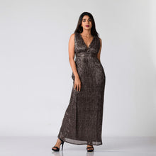 Load image into Gallery viewer, Grecian Plunge Neck Evening Gown
