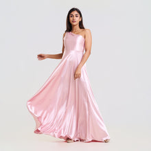 Load image into Gallery viewer, One Shoulder Satin Evening Gown
