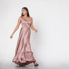 Load image into Gallery viewer, One Shoulder Satin Evening Gown

