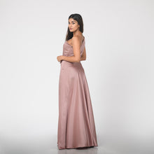 Load image into Gallery viewer, One Shoulder Satin Evening Gown

