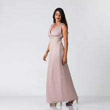 Load image into Gallery viewer, Grecian Plunge Neck Evening Gown
