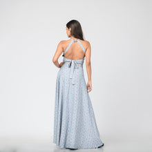 Load image into Gallery viewer, High Neck Tie Back Floral Maxi
